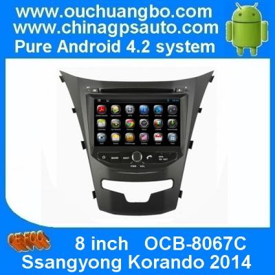 China Ouchuangbo Android 4.2 Car DVD Radio Stereo System for Ssangyong Korando 2014 3G Wifi USB GPS OCB-8067C for sale