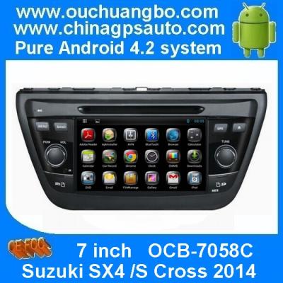 China Ouchuangbo 7"Android 4.2 Car GPS Navigation Radio for Suzuki SX4 2014 /S Cross 2014 3G Wifi USB DVD RDS OCB-7058C for sale