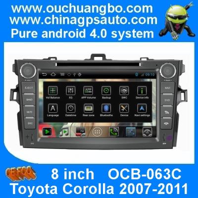 China Ouchuangbo auto radio 3G wifi TV DVD navi multimedia for Toyota Corolla 2007-2011 s150 android 4.0 system OCB-063 for sale