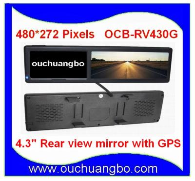 China Ouchuangbo 4.3 inch Rear view mirror GPS multi-language settings Headphone jack OCB-RV430G for sale