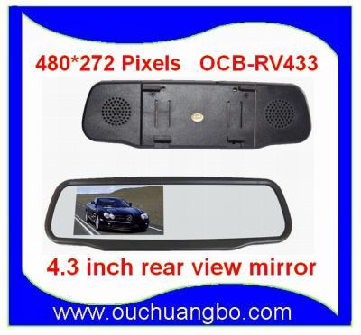 China Ouchuangbo 4.3 inch TFT LCD digital car mirror monitor Black Beige to choose high quality for sale