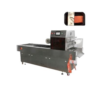 China New Fresh Food Press Machine Factory Price Automatic Meat Fish Shrimp Steak Cheese Skin Wrapping Packaging Machine With CE for sale