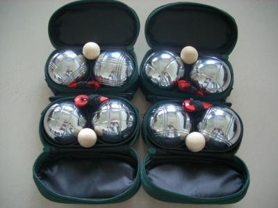 China Jeu De boules set,2pcs Boules Set,Petanque Set,2 Metal balls for sale