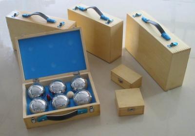 China boules/petanque wooden box,can be print/hot stamping logo,wholesale boule,retail petanque for sale