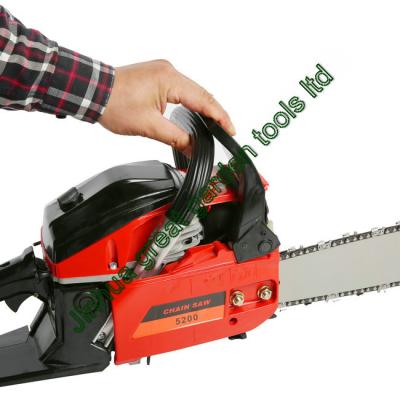 China 2-Stroke/52cc Single Cylinder Gasoline Chainsaw /2.0Kw chainsaw/5200 chainsaw wuyi thor machinery for sale