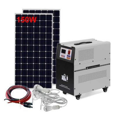 China New Arrival 1000W 12V 220V Home Portable Solar Power Generator Set With Solar Panels Kit System For Home Energy Use for sale