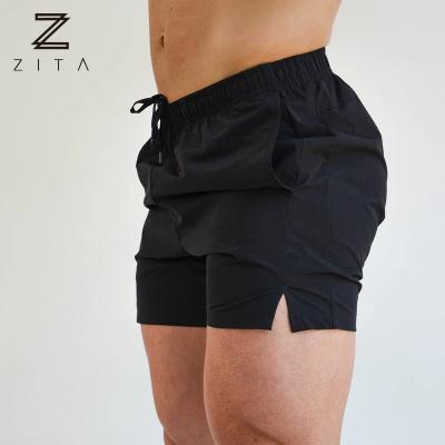 China Breathable Custom Four Way Stretch Fitness Workout Clothing Men Tapered Training Sports Shorts for sale