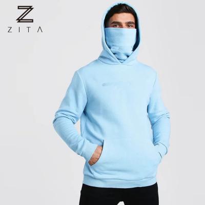 China Breathable Logo Embroidery Thick Fleece Plain Pullover Hoodie With Facemask New Custom 3D Oversized Customized Adults For Men's Autumn for sale