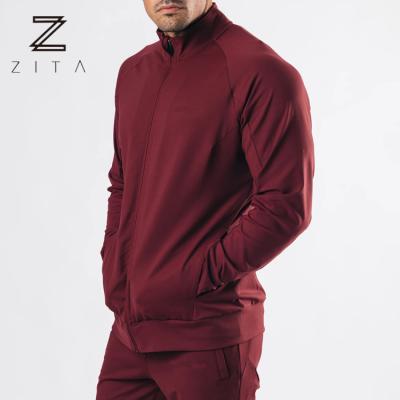 China 95 Polyester 5 Spandex High Fashion Breathable Tracksuit Zipper Couple Plain Unisex Hoodie Wholesale Fitness Top For Men for sale