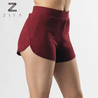 China Breathable High Waist Sports Workout Rompers Shorts Womens Cotton Running Booty Shorts for sale