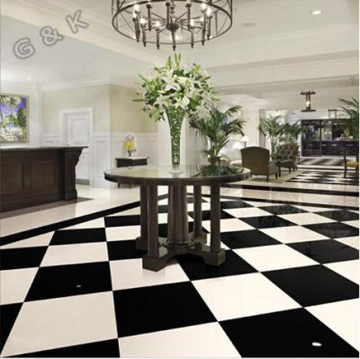 China Living Room 60X60cm, 24X24'12X24'12X12' Best Price White And Super Shiny Black Polished Chinese Porcelain Tile For Floor And Wall for sale