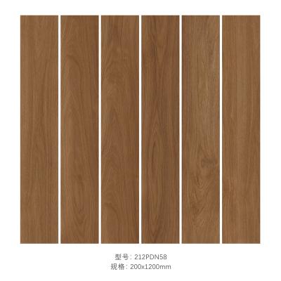 China Vintage High Quality Modern Minimalist Low Suction Wood Texture Glazed Waterproof High Temperature Resistant Ceramic Wood Flooring Tiles for sale