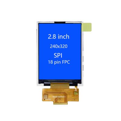 China Industrial Application 2.8 Inch Tft Display Panel 240x320 18pin Spi Screen Ili9341driver Lcd 2.8 for sale