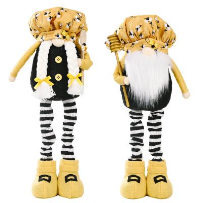 China Nordic Hat Retractable Doll Old Man Faceless Ornaments New Bee Festival Gnomes Ornaments Decorations Bee Day Festival Border Chief Bee Decoration for sale