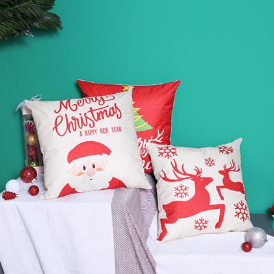 China Christmas Gift Christmas Decorations Flannel Pillow Cushion Blanket Digital Printed Christmas Party Decoration for sale