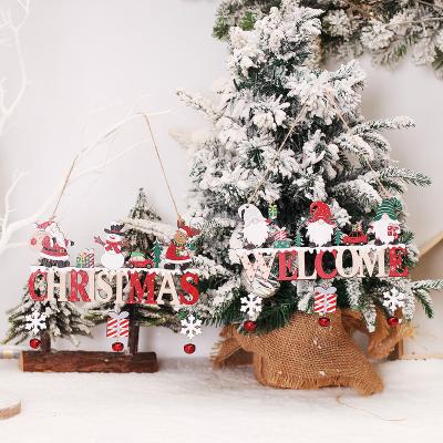 China Wooden Christmas Ornaments Cartoon With Wooden Bells Decor Christmas Tree Ornaments for sale