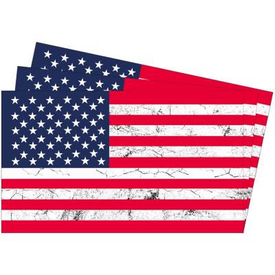 China Reflective American Flag US Decal New Thin Blue Line Tattered Flag US Flag Decal Stickers Compatible With Cars And Trucks For Window for sale