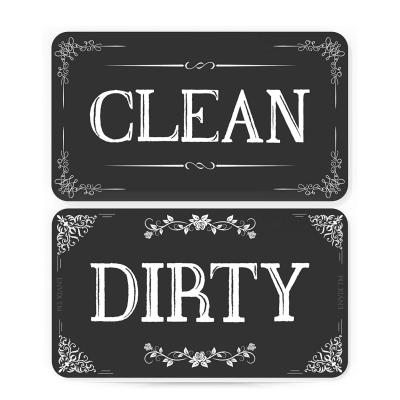 China Custom Hot Magnet Clean Dirty Sign Double Sided Maglory Dishwasher Letter Amazon Kitchen Organizer for sale