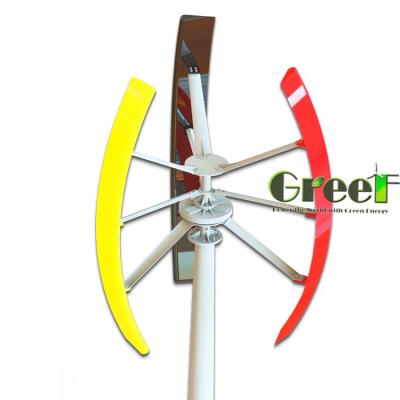 China Aluminum body+copper wire+Nd-Fe-B popular! 3kw wind power plant, roof mount wind turbine, vertical shaft wind turbine for home use for sale