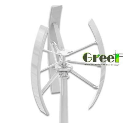 China Aluminum body+copper wire+Nd-Fe-B 3KW 220V vertical wind turbine for off-grid system for sale