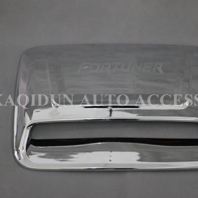 China ABS plastic with 3M tape engine cover car engine hood good quality chromed hood covers car accessories for toyota fortuner 2012-2015 for sale