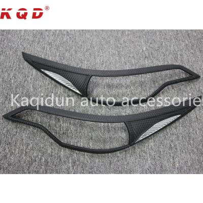 China ABS plastic with 3M tape car accessories body kit carbon black head light cover tail light cover for fortuner 2016 for sale