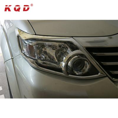 China With 3M Tape New Design Car Front Light Headlight Lamp Accessory Cover For Toyota Fortuner 2012 Parts for sale