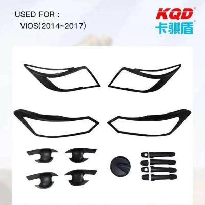 China Pre-attached with Black 3M Self Adhesive Exterior Accessories Kits Full Full Set Combo Accessories for Vios 2014 for sale