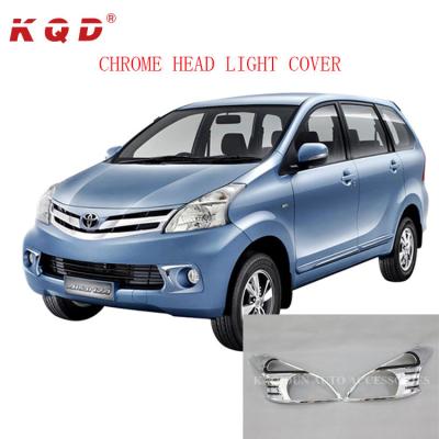 China With 3M Glue Car Decoration Spare Parts Chrome Head Lamp Cover For AVANZA 2012 for sale