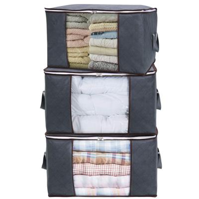 China Pocket Viable Home Nonwoven Foldable Portable Row Suitcase Clothes Organizer Storage for sale