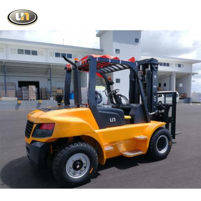 China Chinese Best Forklift Brand Un View 5 Ton Diesel Forklift Truck Two Stage Wide Mast for sale