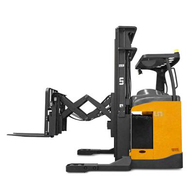 China Hotels UN Brand 1.5T Reach Truck Electric Scissor Lift Double Deep Reach Truck 1500kg for sale