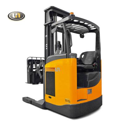 China 1500KG Deep Electric Scissor Lift Forklift Double Reach Truck Forklift 920*120*35mm for sale