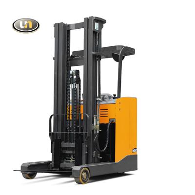 China 2.0 Ton Stand Electric Reach Truck Forklift Price 1070*120*40mm Storage for sale