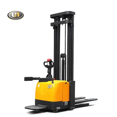 China AC 1.4t Semi Manual Warehouse Electric Hand Pallet Stacker Forklift 1150*185*55mm for sale