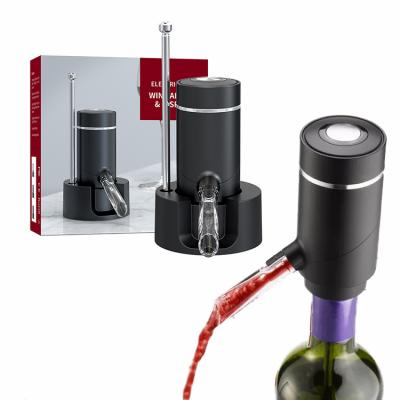 China Home Party Barware Bar Accessories 2024 NEW Automatic Smart Electric Wine Decanter Pump Dispenser Gifts Set For Wine Lovers Or Personal Use for sale