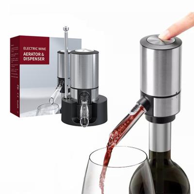 China Home Bar Accessories Electric Wine Aerator Barware Party Vending Pourer Wine Dispenser with Pull-Down Tube for One Touch Instant for sale