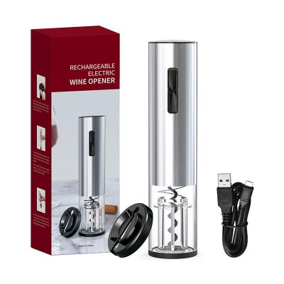 China Home Party Barware Bar Accessories Usb Electric Corkscrew Wine Bottle Opener Electric Vacuum Wine Opener Set Refillable Wine Bottle Opener Electric for sale