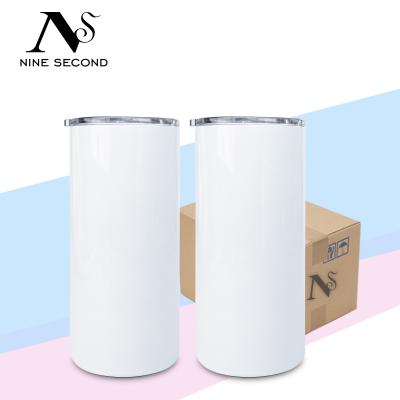 China Sublimation Tumbler Sublimation Total Straight Fatty Cup Viable Stainless Steel Vacuum Insulated 22oz 30oz White Tumblers for sale