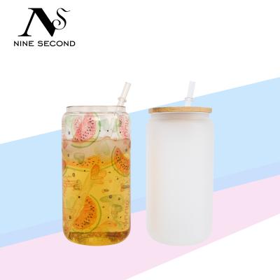 China Empty Viable Sublimation Coke Glasses Mug Tumbler Cola Bottle Soda Shape 16oz Beer Glass Box Mug for sale