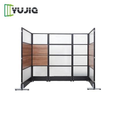 China Separate Aluminum Frame Acrylic And Melamine Panel Meeting Room Dividers Floor To Ceiling Office Partition For Sale for sale