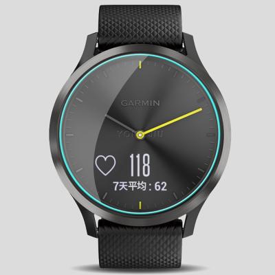 China Wearable Camera Lense For Garmin Vivomove Time Tempered Glass Screen Protector 0.26mm Smart Watch 2.5D Anti Scratch Film for sale