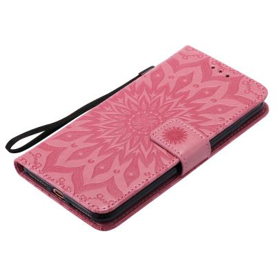 China Fashion Unique Wallet Flower Sun Case Cell Phone Accessories Leather Cases For iPhone 5 6 7 8 11 xs xr x plus Coque Back Cover A6504 for sale