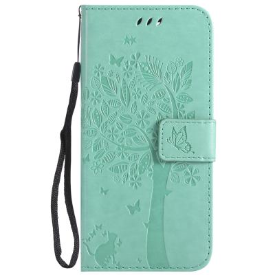 China Unique Embossed Leather Cat Case and Tree Wallet Phone Cases For Huawei nova 2i 3 2 lite 4 5T 4e 5i pro Coque Back Cover A6505 for sale