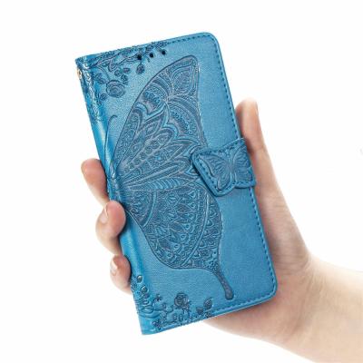 China Unique For Vivo U3 Y7S Y3 Y17 Y15 Y19 Y5S v15 Ultra Thin Embossed Butterfly Pattern Clover Wallet Phone Case Shell Mobile Phone Cases for sale