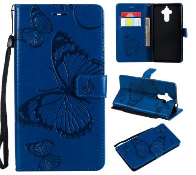 China Unique Butterfly Pattern Case For Huawei MATE 9 Case Coque Back Cover Wallet Leather Fundas Mobile Phone Cases A6503 for sale