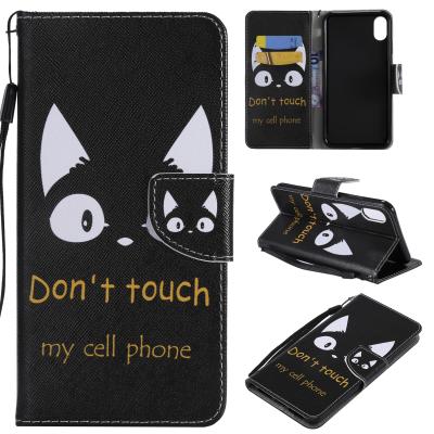 China Unique Do Not Touch Cat Wallet Case Leather Phone Cases For Sony Z6 XZ Z5 XZ1Z3 XZ2 xz3 XA3 XZ4 Premium Case Back Cover A6507 for sale