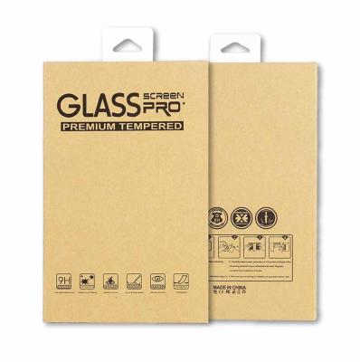 China Disposable Retail Tempered Glass Screen Protector Packaging Boxes With Paper Insert for sale