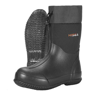 China Insulative Ankle-Waist Rain Boots Garden Rubber Shoes Waterproof Outdoor Manure Riding Boots Neoprene Work Boots For Men for sale