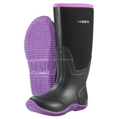 China Insulative Women's Waterproof Rain Boots Mid-Calf Rain Shoes Dung Wellies for sale